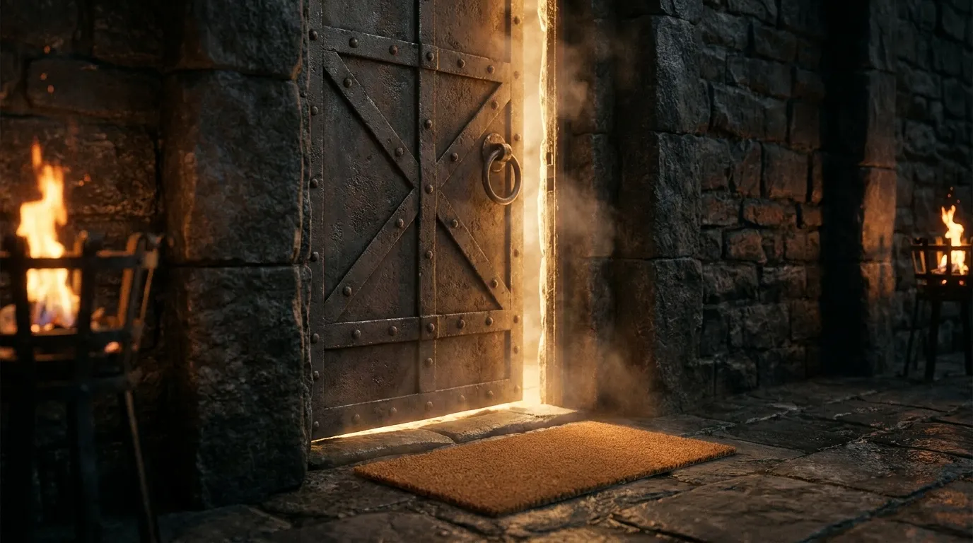 The Safe Room Door, studio artwork for Dungeon Crawler Carl